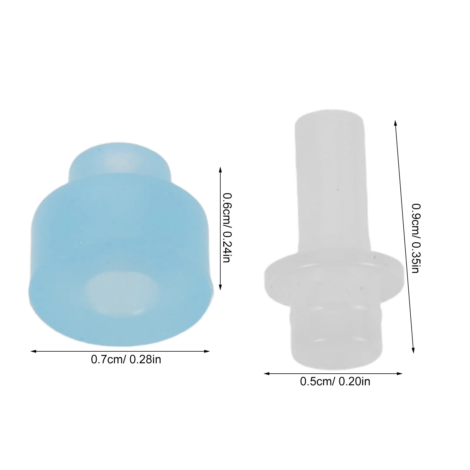 60Pcs Perfume Transfer Adapter Set Leakproof Refill Tool 2 Styles Trumpet Connector Standard Adapter for Fragrance Decanting