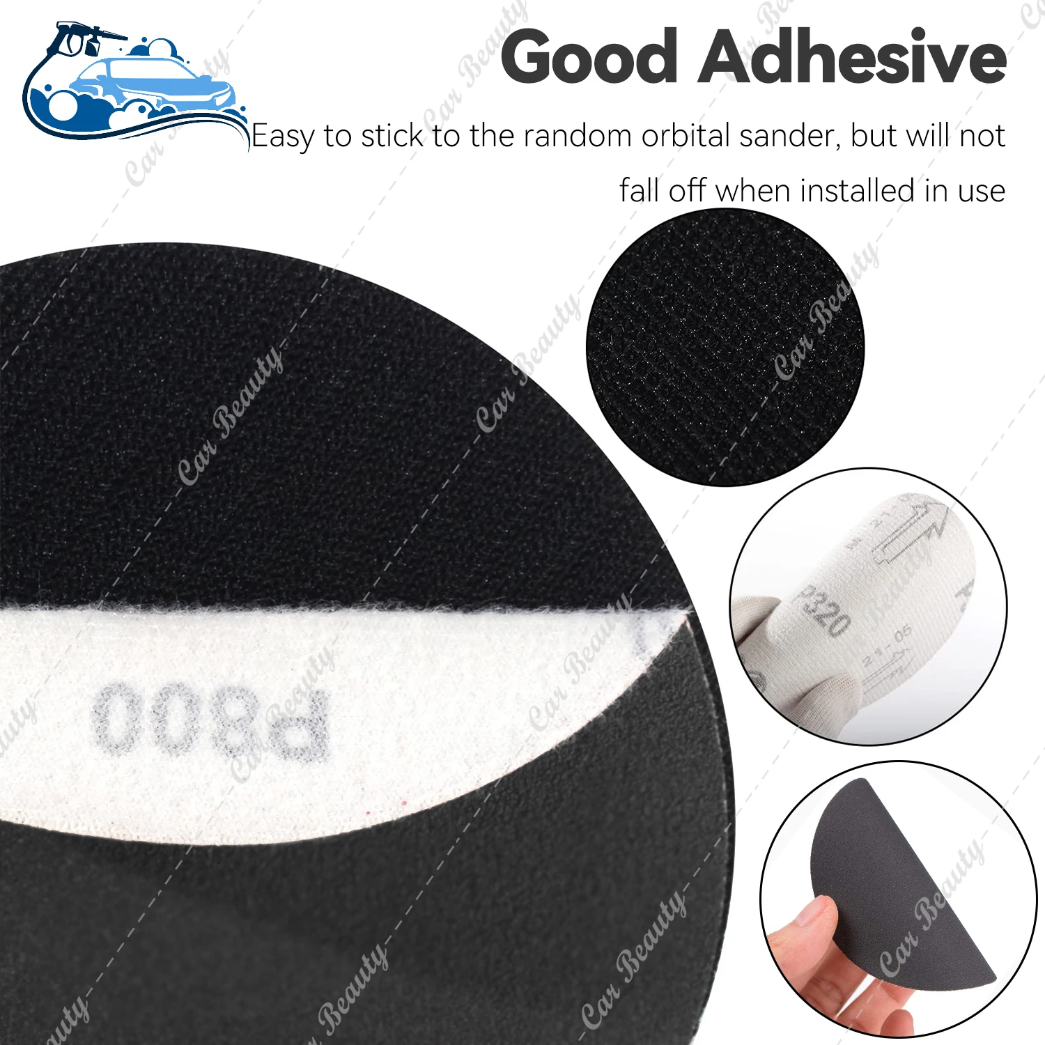 Dry / Wet Sanding Sheet Paper For Headlight Restoration Scratch Remove Car Detailing Product Round Sandpaper Disc Grit 800-5000