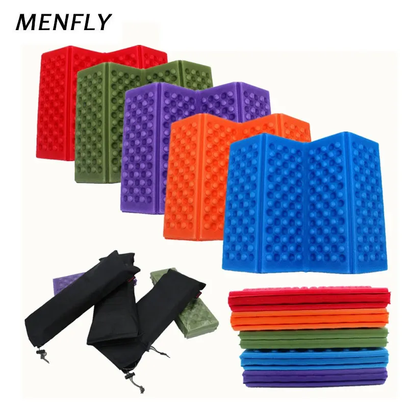 MENFLY Folding Mat Seat with Storage Cover Set Travel Pillow Picnic Mat Waterproof Portable Tourist Hiking Pads Beach Blanket