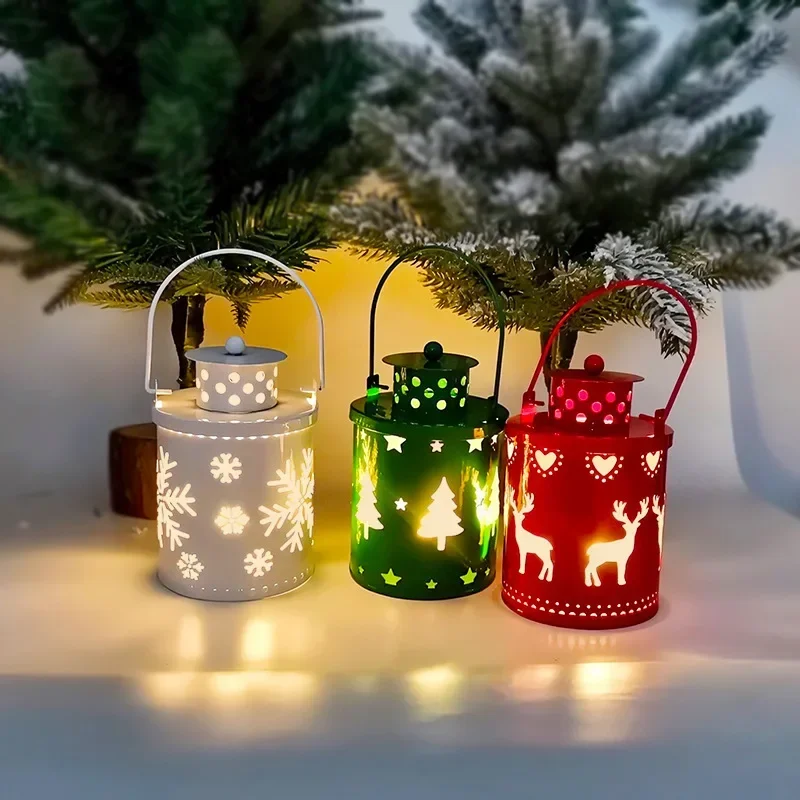 

Christmas Halloween Candle Lights LED Small Lanterns Wind Lights Electronic Candles Nordic Style Creative Holiday Decoration