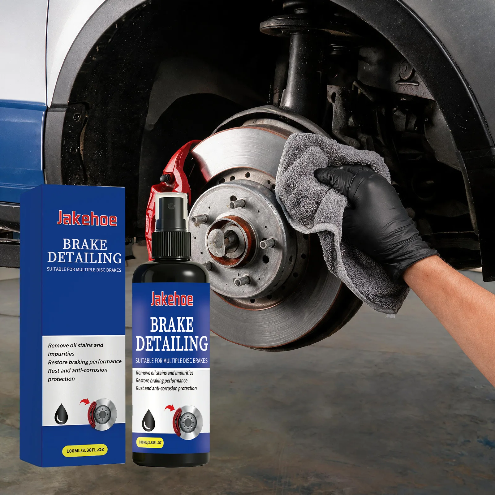 Professional Brake Cleaner Fast Evaporating Degreaser for Car Disc Dust Removal Mild Metal Care Spray 100ml Durable