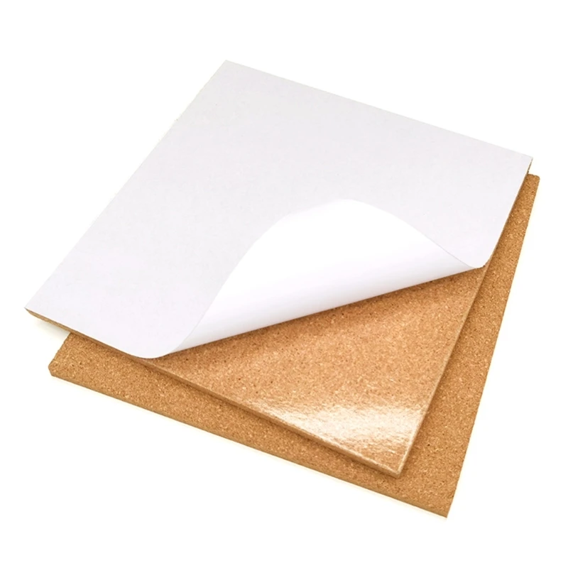 

2Pcs Thick Cork Board Tiles, 12"x12" Self Adhesive Corkboards for Home Kitchen