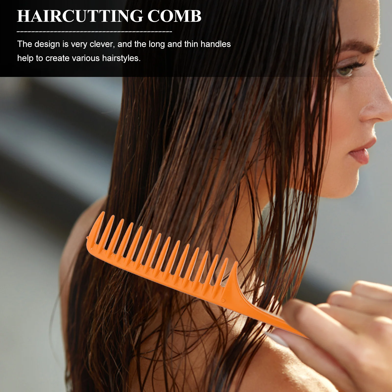 

3Pcs Wide Teeth Barber Hairdressing Comb Plastic Pintail Comb Hair Washing Styling Professional Hair Cutting Tool