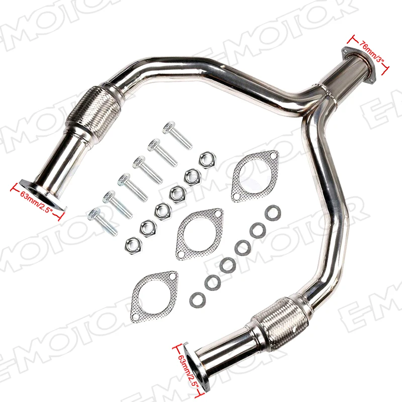 For NISS*AN 370Z Z34 G37 Fits V36 VQ37 08-16 RACING X Y-PIPE DOWNPIPE EXHAUST