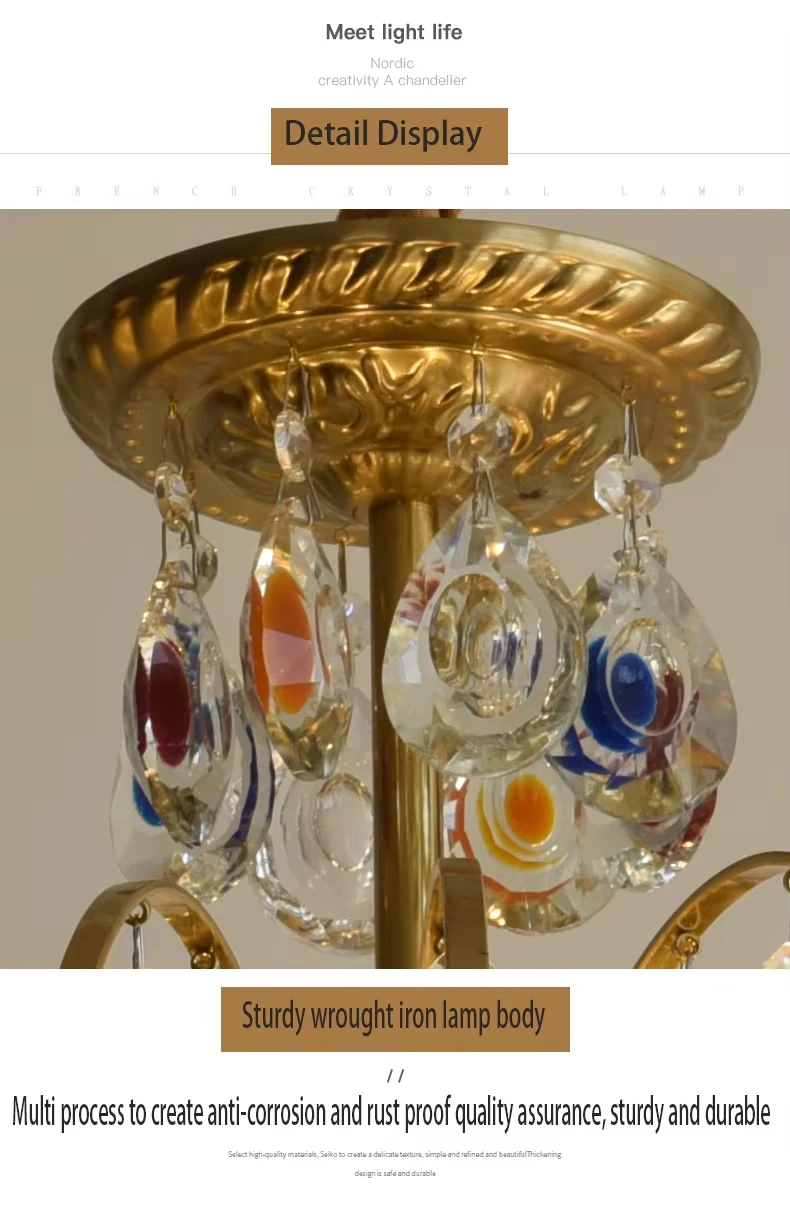 Light Luxury Creative Water Droplet Living Room Pendant Light Design Master Bedroom Crystal Light Post-modern Dining Room Light
