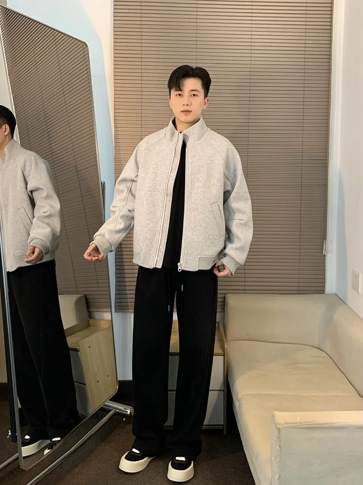 

Мужская зимняя куртка-пальто из хлопка и шерсти с воротником-стойкой в американском уличном стиле, высококачественная, утепленная