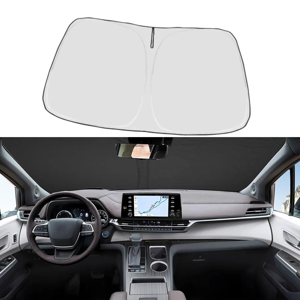 

For Toyota Sienna Mini Van 2021-2022 Oxford Cloth Front Windshield Sun Shade Protector Parasol Car Summer Sunshade Accessories