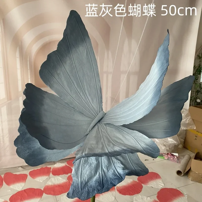 

3Pcs Giant Artificial Handmade Paper Butterfly Flower Event Wedding Backdrop Decor Home Party Window Layout Butterflies Flowers