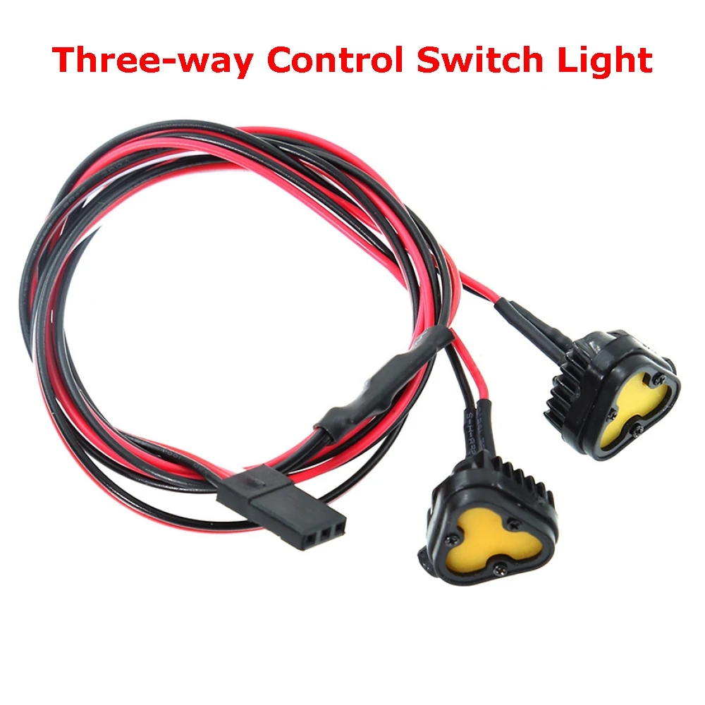 

For 1/10 Scale Crawler,1/8 Scale Off-Road Vehicle Three-way Control Switch Light Strobe/Steady/Breathing Modes