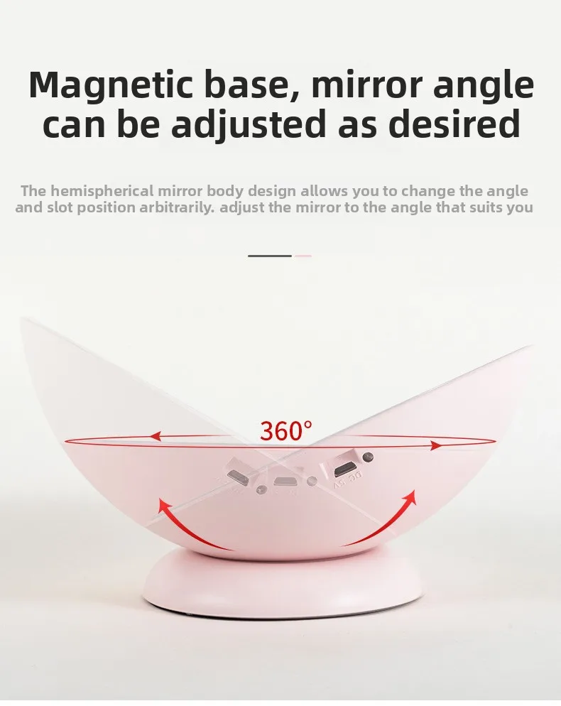 Specchio cosmetico ingranditore 10x con luci Touch Screen Illuminazione a LED Spogliatoio Lampada per trucco Ventosa inferiore Design portatile flessibile