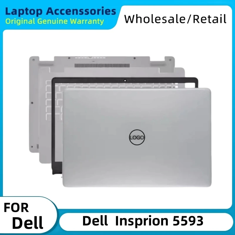 

New For Insprion 5593 Laptop LCD Back Cover Front Bezel Hinges Palmrest Lower Bottom Case 15.6 " Sier 07G0RN 032TJM