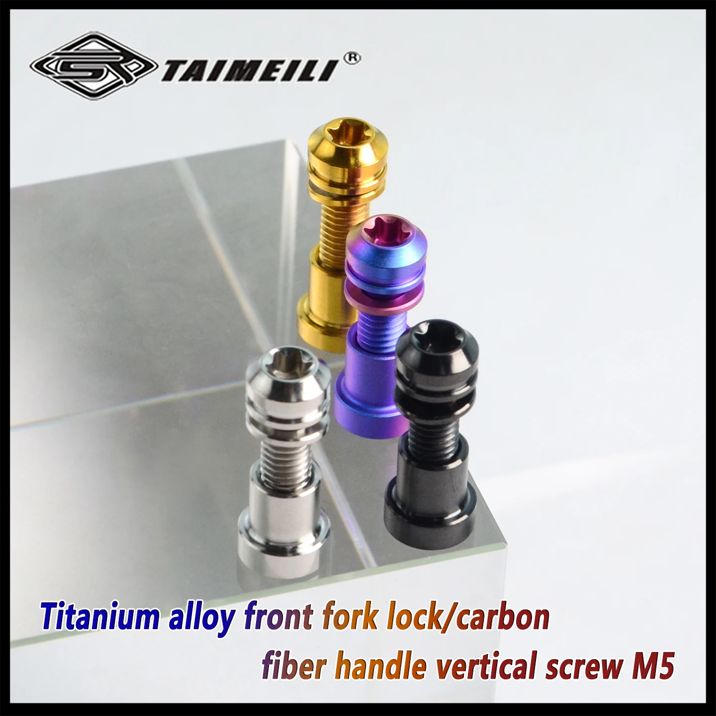 TAIMEILI Titan-Bolzen + Mutter Ti-Bolzen Lenker-Vordergabel-Befestigungsschraube 2 Stück für 3T Carbonfaser M5X16/18mm/20mm – Detail 5