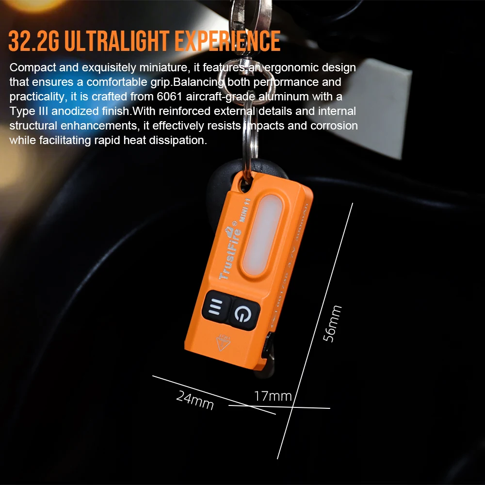 Trustfire MINI11 750LM EDC Flashlight Mini Clip Light Spotlight/Floodlight USB C Rechargeable Pocket RGB Torch with Magnet Clip view 2