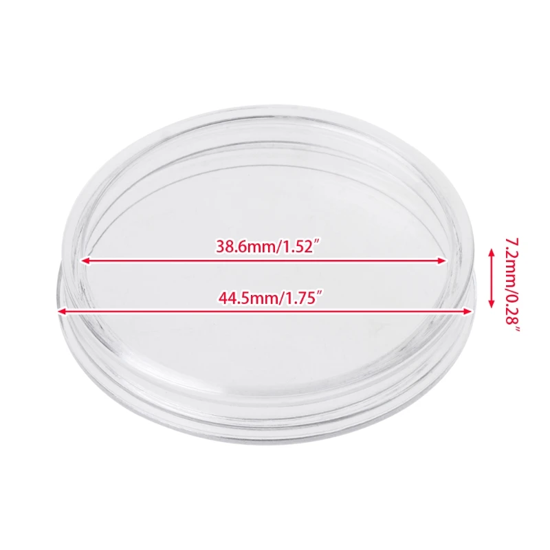 Cápsula acrílica redonda para monedas, soporte de almacenamiento transparente para monedas plateadas, 1 onza, 2022mm, novedad de 38,6