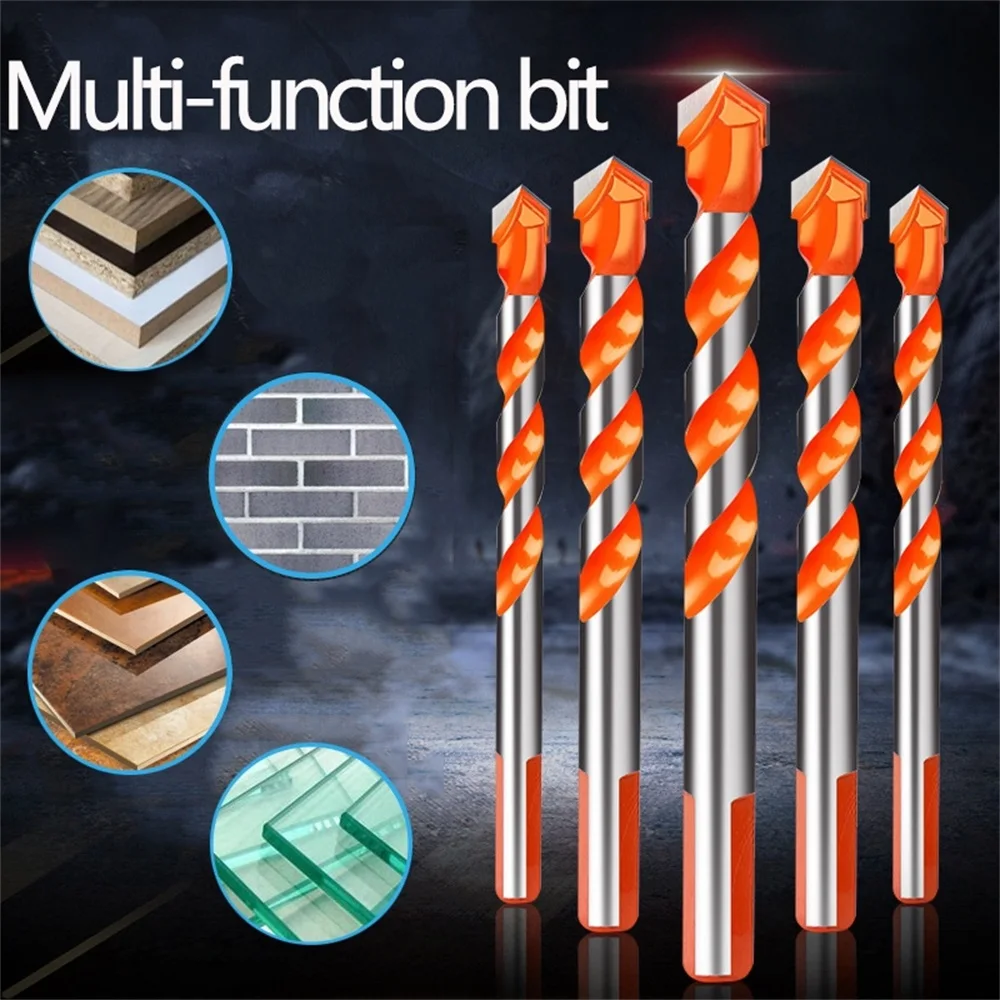 

7Pcs 3-12mm Multifunctional Glass Metal Tile Drill Bit Triangle Diamond Drill Ceramic Concrete Brick Wood Punching Hole Saw Dril