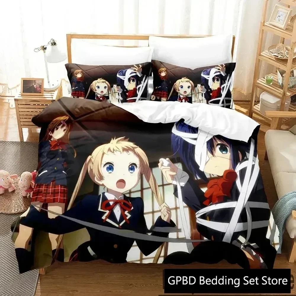 Anime Love Chunibyo & Other Delusions Supplies Set Duvet Cover Set Bedding Sets Adults Bed Pillowcases No Filling Birthday Gifts