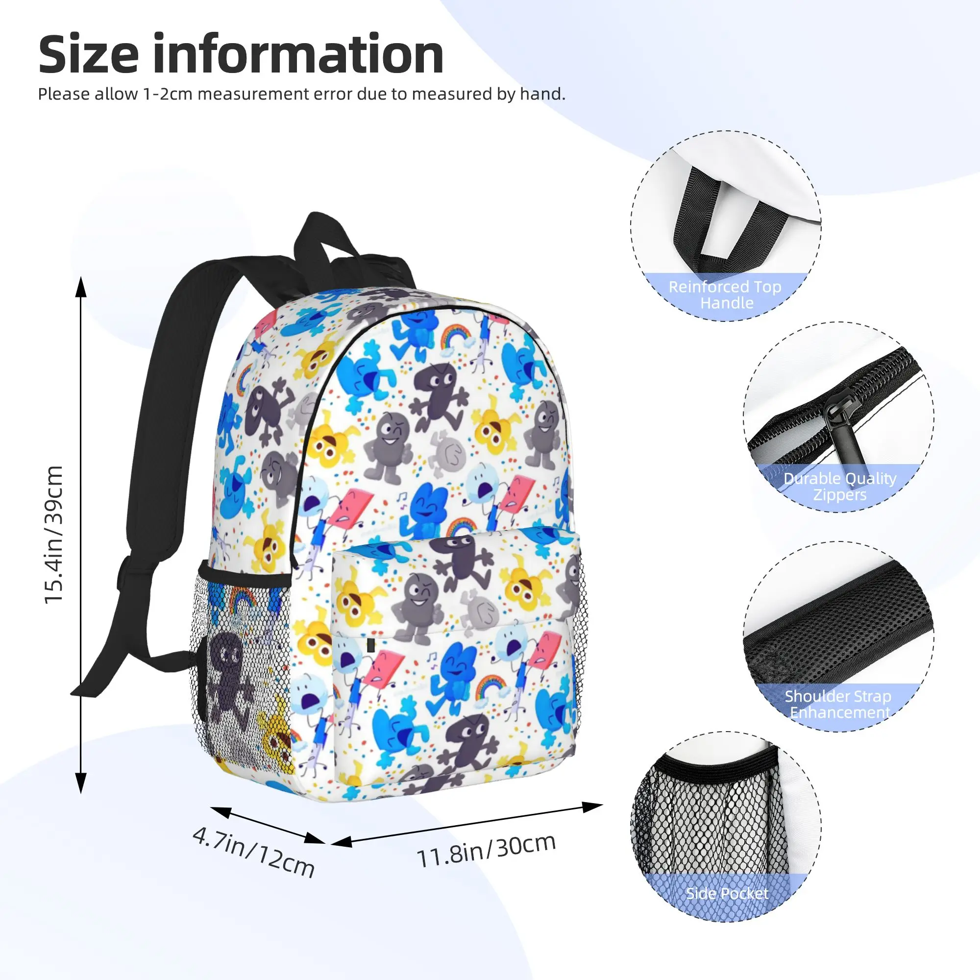 Bfdi Pattern Backpack Hot Sale Daypack Large Capacity Boys Girls BookBag Shoulder Bags for Men Women School Bag