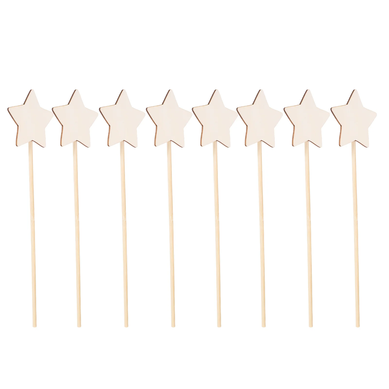 8Pcs Fairy Wand DIY Kids Wooden Star Sticks Handmade Painting Craft Creative Activity Set for Children Art Fun