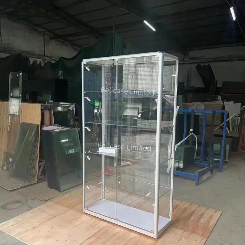 

2025customized.Standard and Customized Full Display Cases Collectibles Aluminum with Led Light Lockable Glass Display