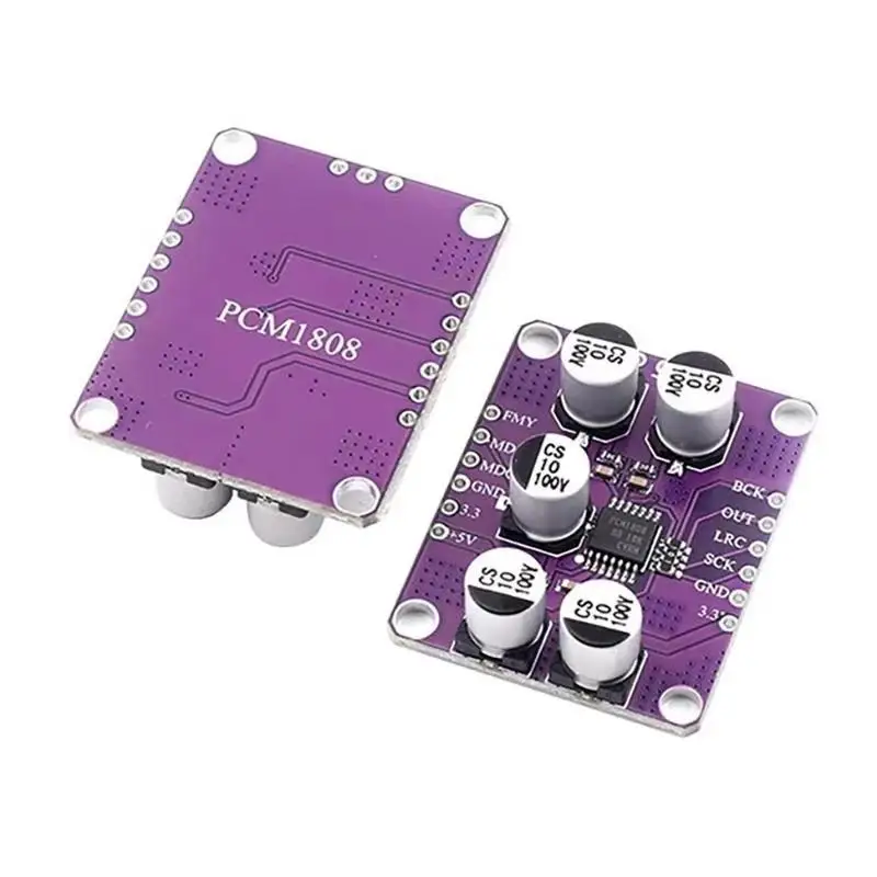 NEW 24Bit PCM1808 Stereo ADC Module 105dB SNR Single‑Ended Analog‑Input Audio Decoder Board I2S Player Diy Electronic Component view 3