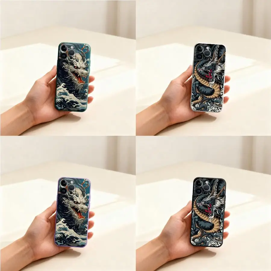 Case for Apple iPhone 17 Pro Max XS XR Air 11 15 13 Mini 17e 16 7 8 12 Plus Phone Cover Dragon Design