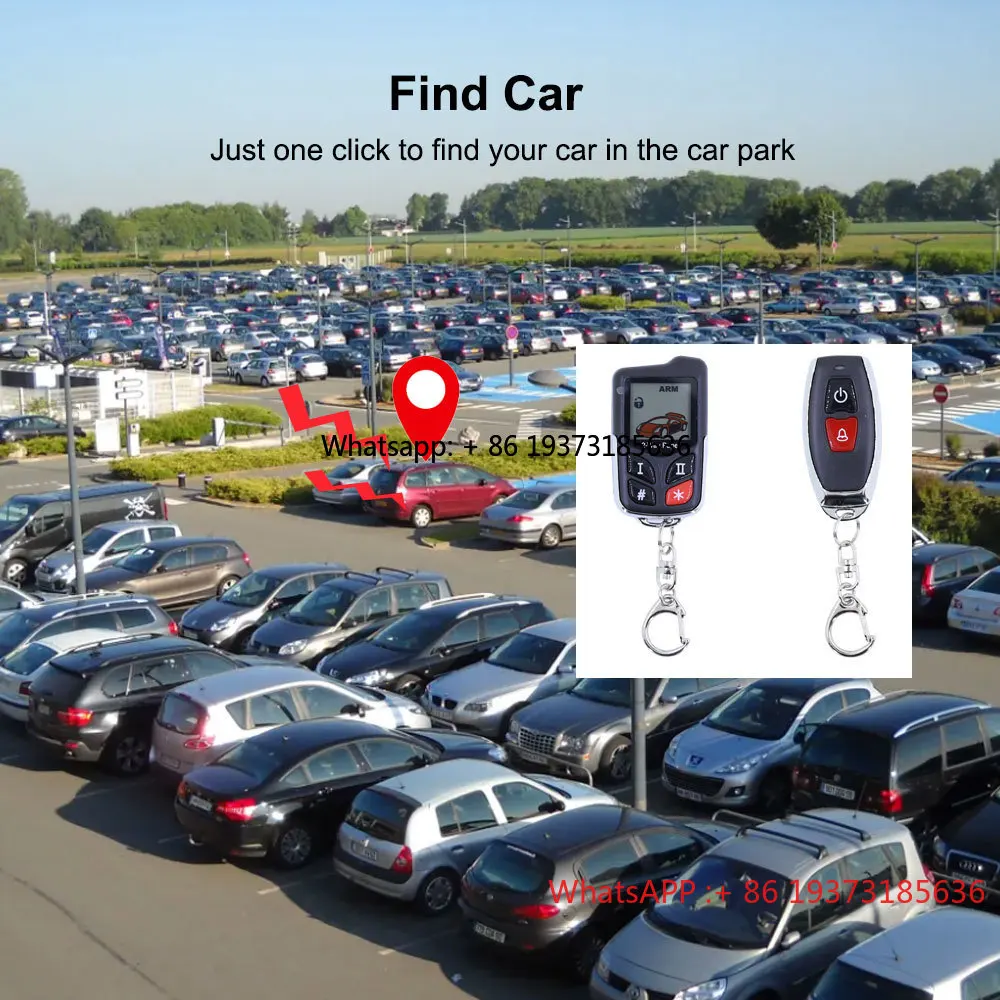 Vjoy Wireless No Installation Remote Start Car Alarm System 1000 Meters Long 2 Way Upgrade Car Alarm Siren DIYV2