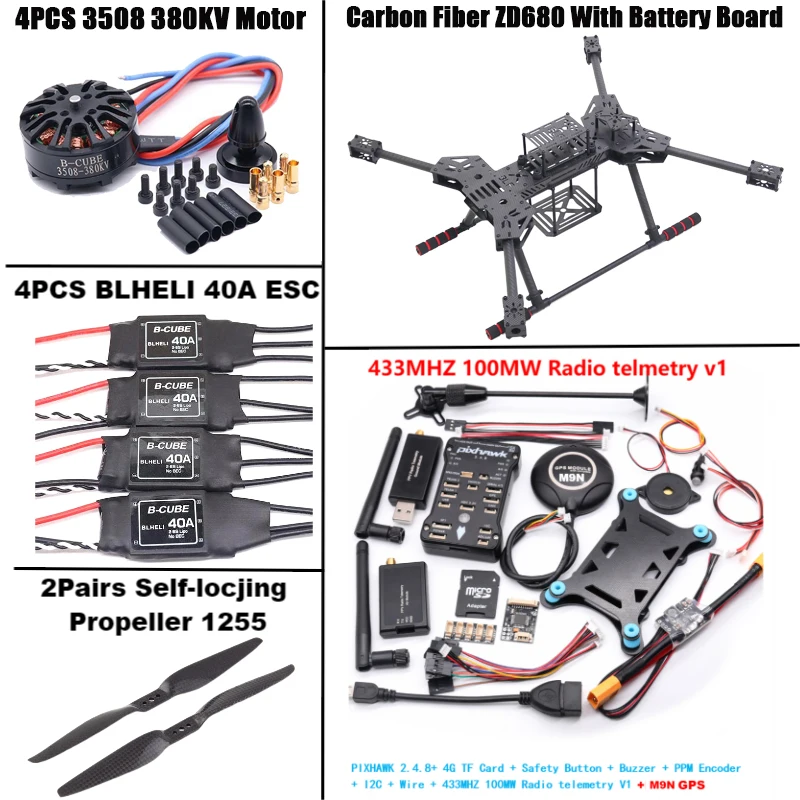 

NEW ZD680 PIXHAWK2.4.8 M9N Full Carbon Fiber Hexa-Rotor Foldable Arm Hexacopter Frame Kit forCopter with Unflodable Landing Gear