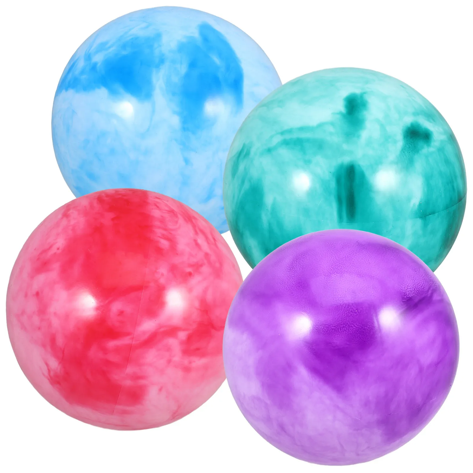 

4Pcs Inflatable Playground Ball Bright Colorful Bouncy Patting Balls for Kids Outdoor Leisure Activities Hand Foot Coordination