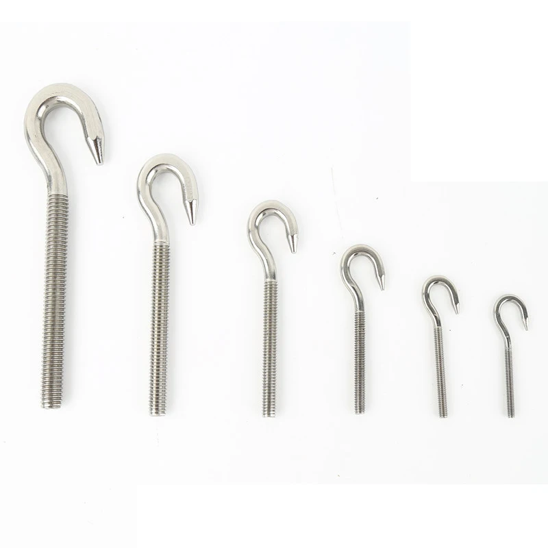 2pcs Sheep Eye Screw Bolt Ring/Hook 304 Stainless Steel M4 M5 M6 M8 with 2pcs Nuts