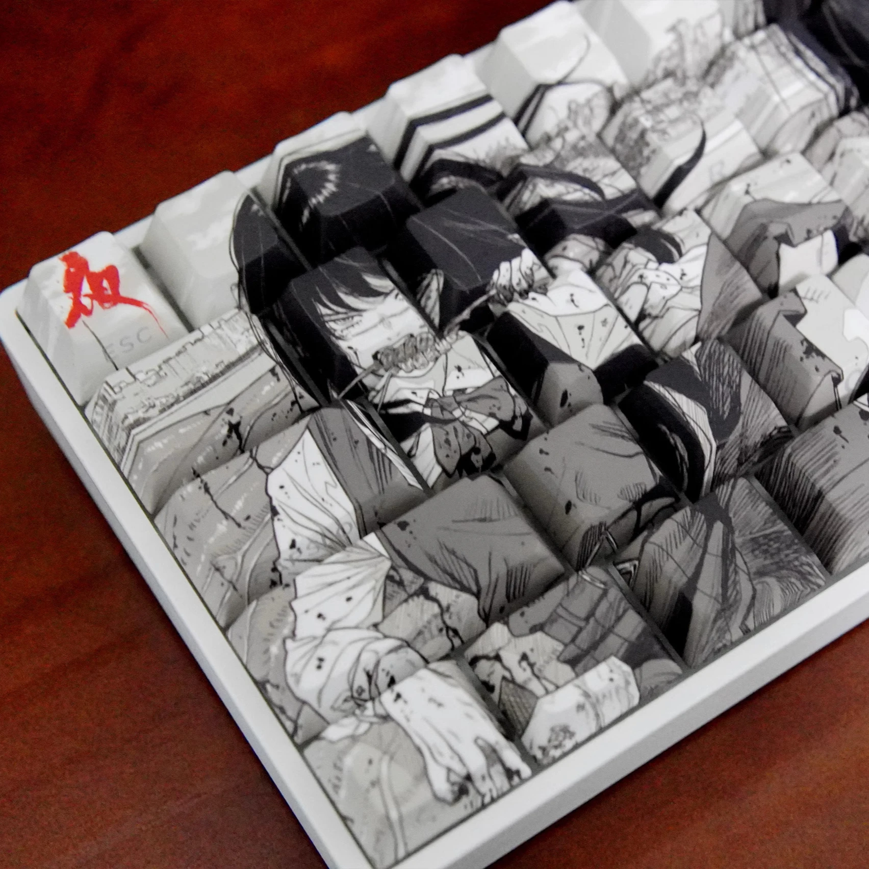 

Night side engraving original factory height five-sided sublimation process high-quality keycaps spot high-quality