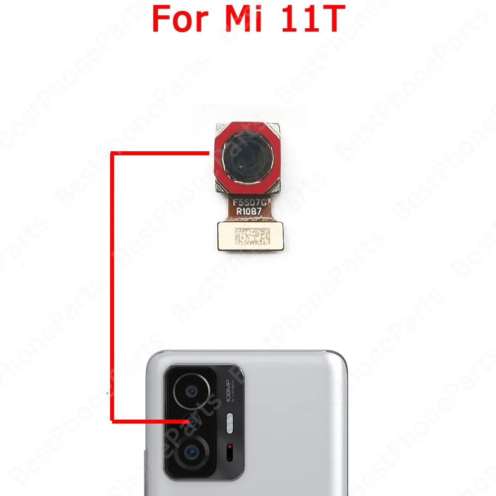 샤오미 미 11T 프로 5G 셀카 전면 소형 후면 후면 카메라 모듈, 전면 후면 수리 교체 예비 부품