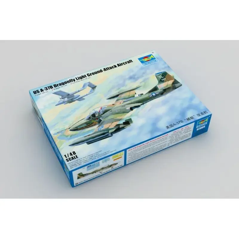 Trumpeter 02889 1/48 US A-37B Dragonfly Light Ground-Attack Aircraft - Assemble Scale Model Kit