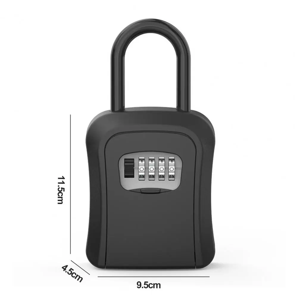 Password Key Box Doorknob Hanging Key Lock Box Sturdy Portable Key Lock Box with 4-digit Combination Wall-mounted for Home