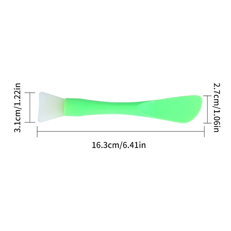 Espátulas enceradas cosméticas do silicone da cabeça dobro, antiaderente, varas da remoção do cabelo, raspador do aplicador da cera do corpo