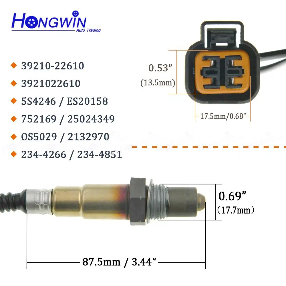 For Hyundai Accent Coupe Elantra Getz i30 Matrix For Kia Rio Spectra5 O2 Lambda Oxygen Sensor 39210-22610 3921022610 39210-23750