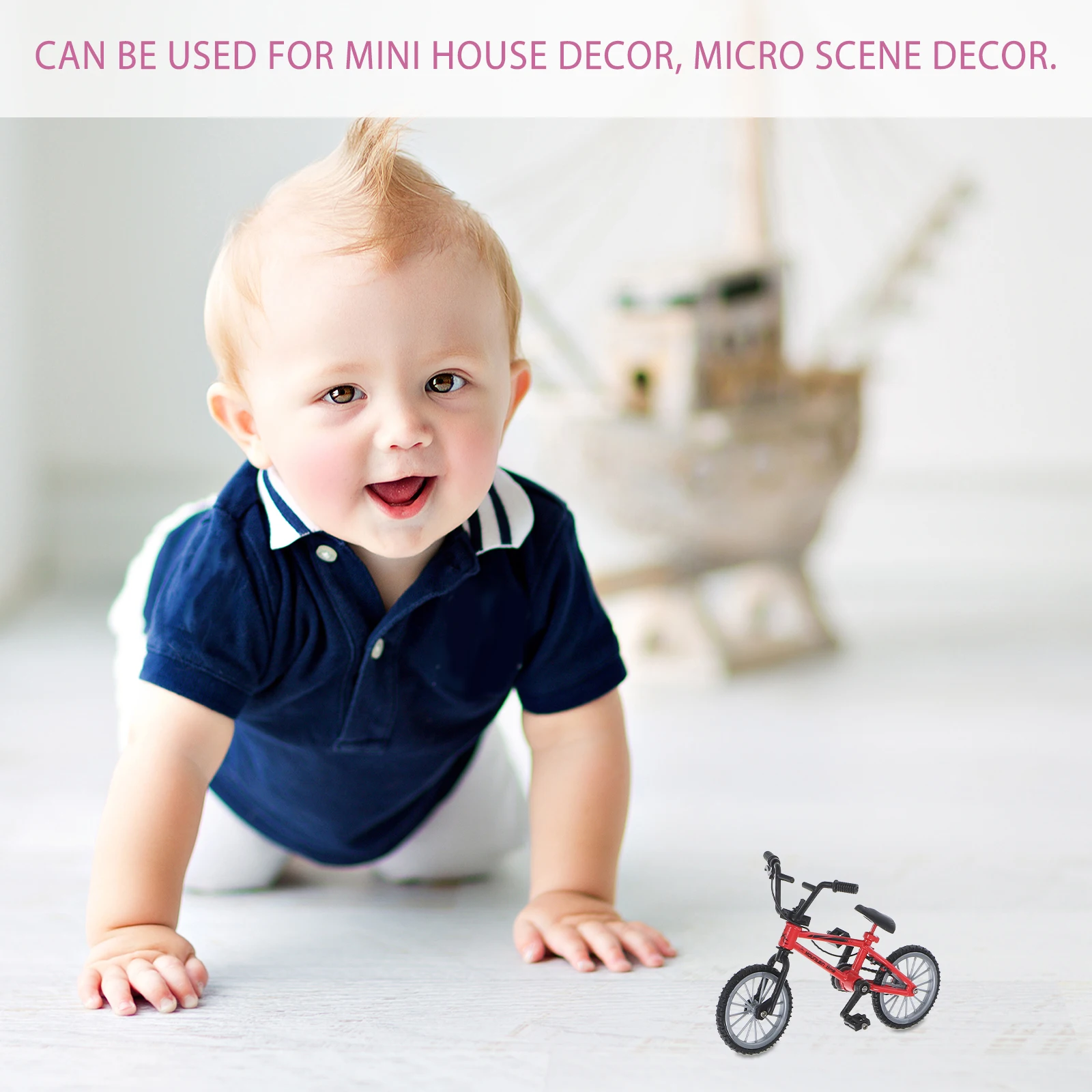 

8 Pcs Mini Alloy Bicycle Bike Model Crafts Ornaments Desktop Decoration Figurine Home Office Gift Realistic Details Durability