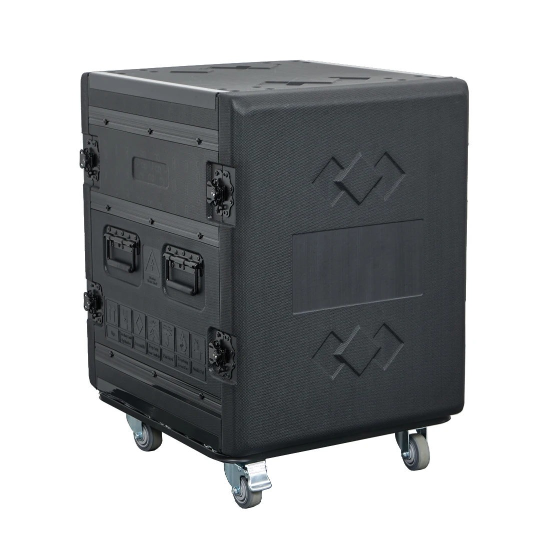 Wholesale Prices PE Material Double-layer Shock-absorbing 8U 12U 14U 16U Rack Case Microphone Case with Wheels Support OEM/ODM