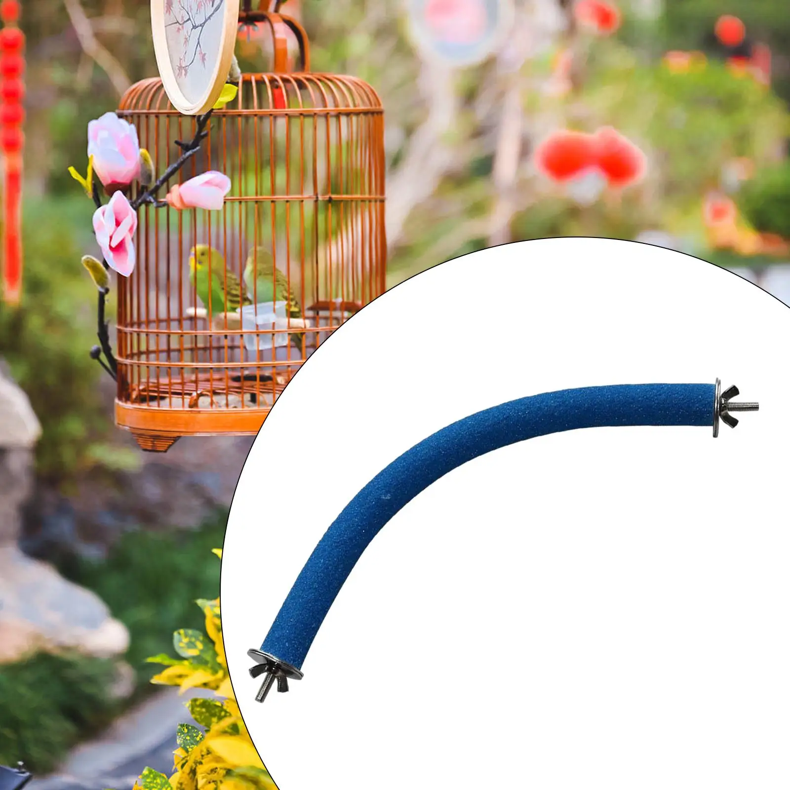 Parrot Perch Climbing Easy to Install Parakeet Toy Standing Toy Bird Stand Pole for Large Small Medium Lovebirds Canaries