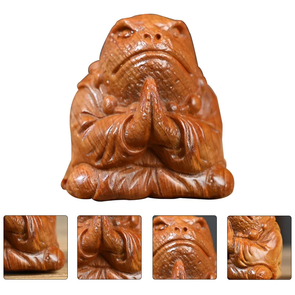

Desktop Wood Carving Meditation Ornament Compact Size Wood Craft Home Office Decor Zen Desktop Decoration
