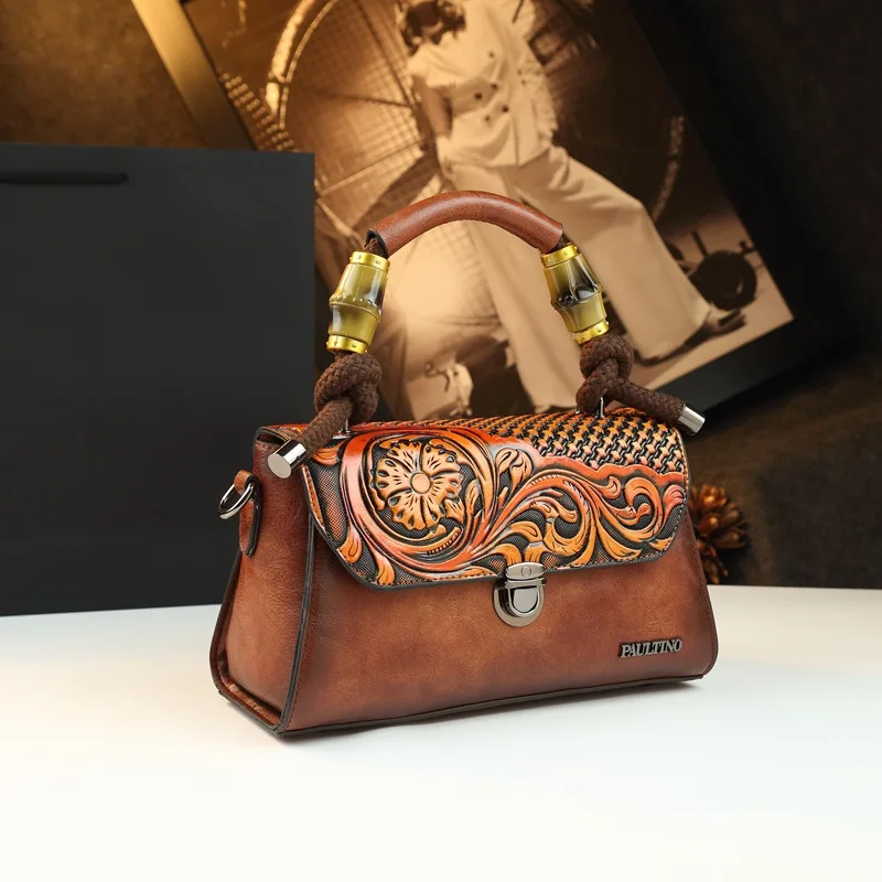

Leather Woman Bags Retro 2025 New High End Bag Fashion Shoulder Luxury Handbag Bolsos De Lujo Mujer