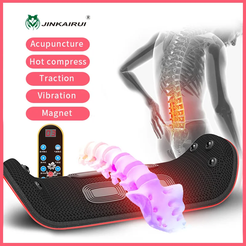 

Electric Lumbar Traction Device with Dynamic Airbag Back Stretching, 5 Level Vibration Massage, Remote Control,with Heat Spine
