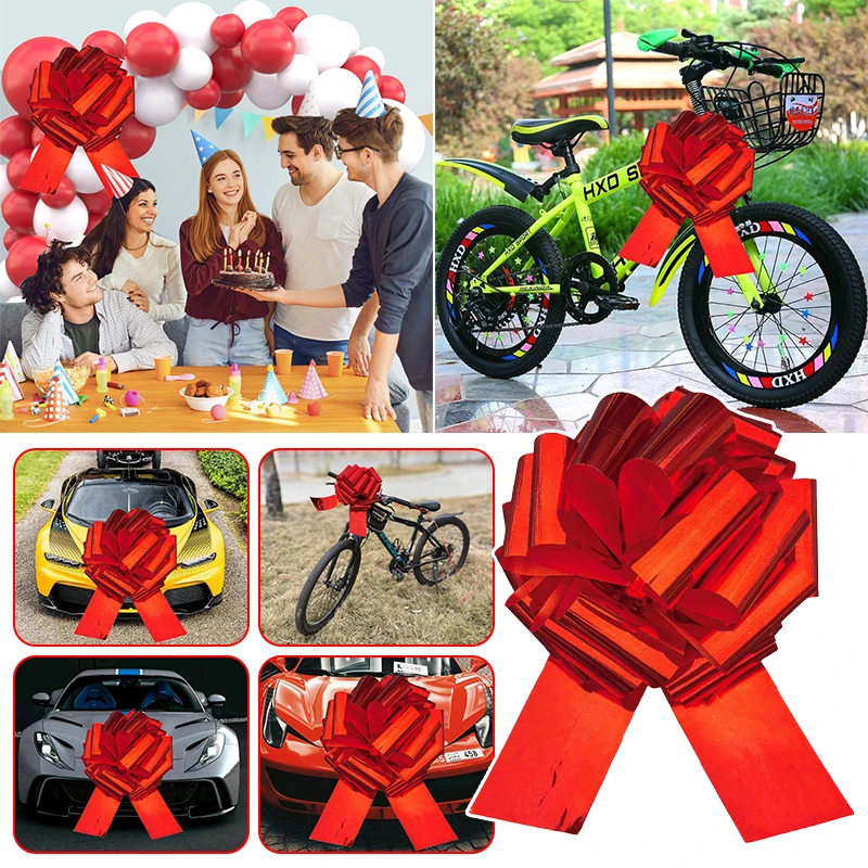 

Car Bow Big Red Car Pull Bow Ribbon For Present Wrapping Happy Birthday New Car Delivery Decoration Car Show Celebration