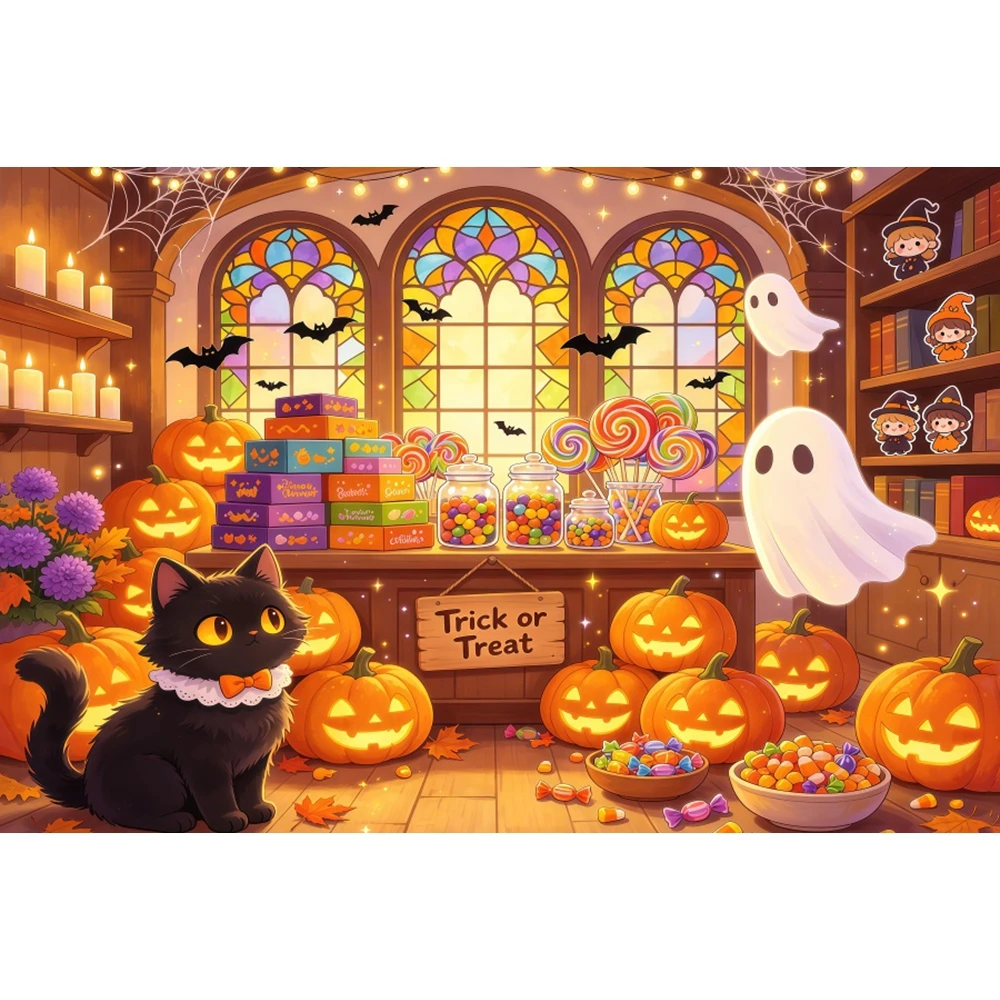 Photography Trick - Fondo Fotográfico de Halloween con Calabaza,