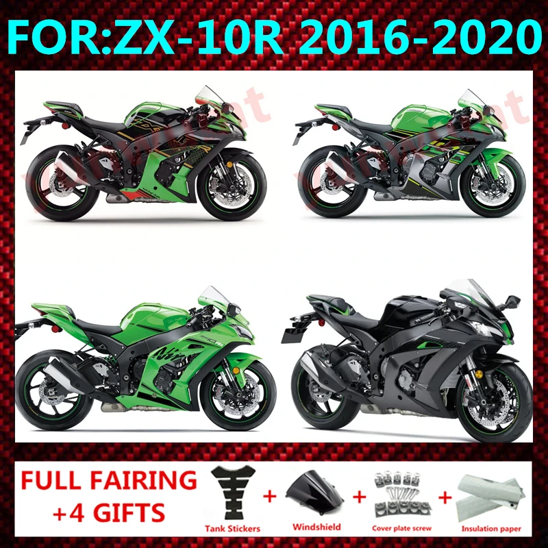 Injection Mold New ABS Fairings Kit Fit for Kawasaki Ninja ZX-10R ZX10R 2016 2017 2018 2019 ZX-10 16 17 18 19 Bodywork fairing