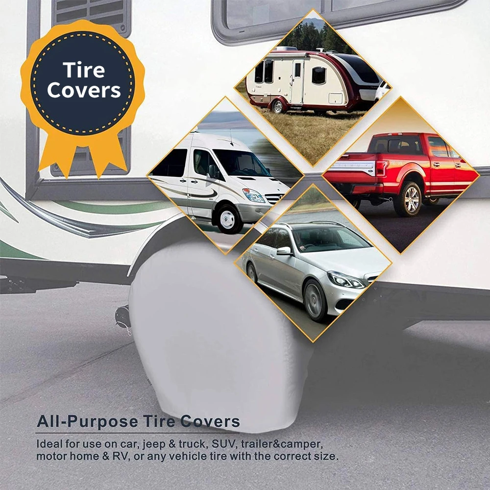 

4PCS 36-38in Sun-proof Tire Covers Tire Wheel Protector for Car SUV Truck Waterproof Protects Tires Wheels From Sun, Rain, Snow