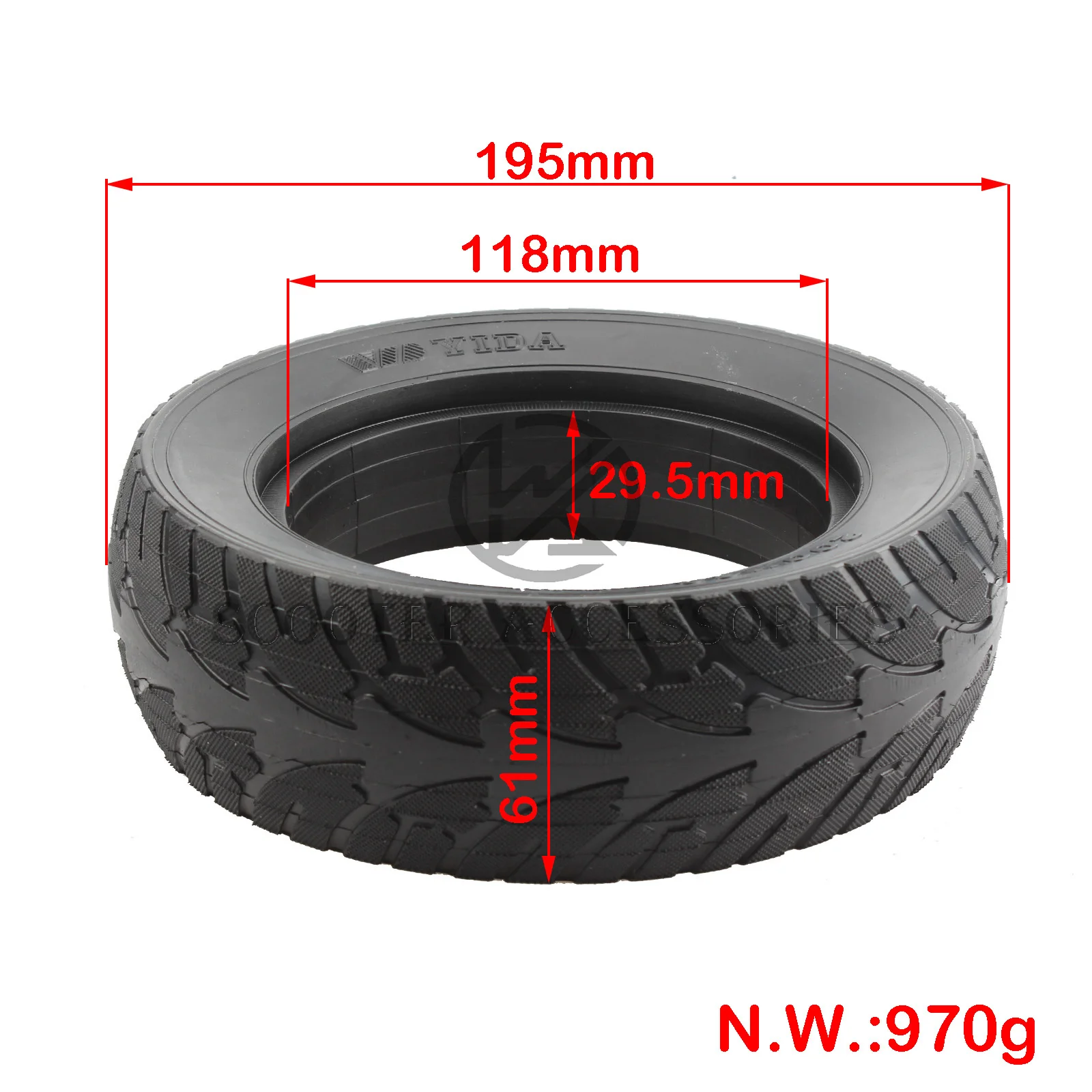 Electric scooter rear tire 200x60 solid tire 8-inch explosion-proof tire suitable for KUGOO X1 replacement parts