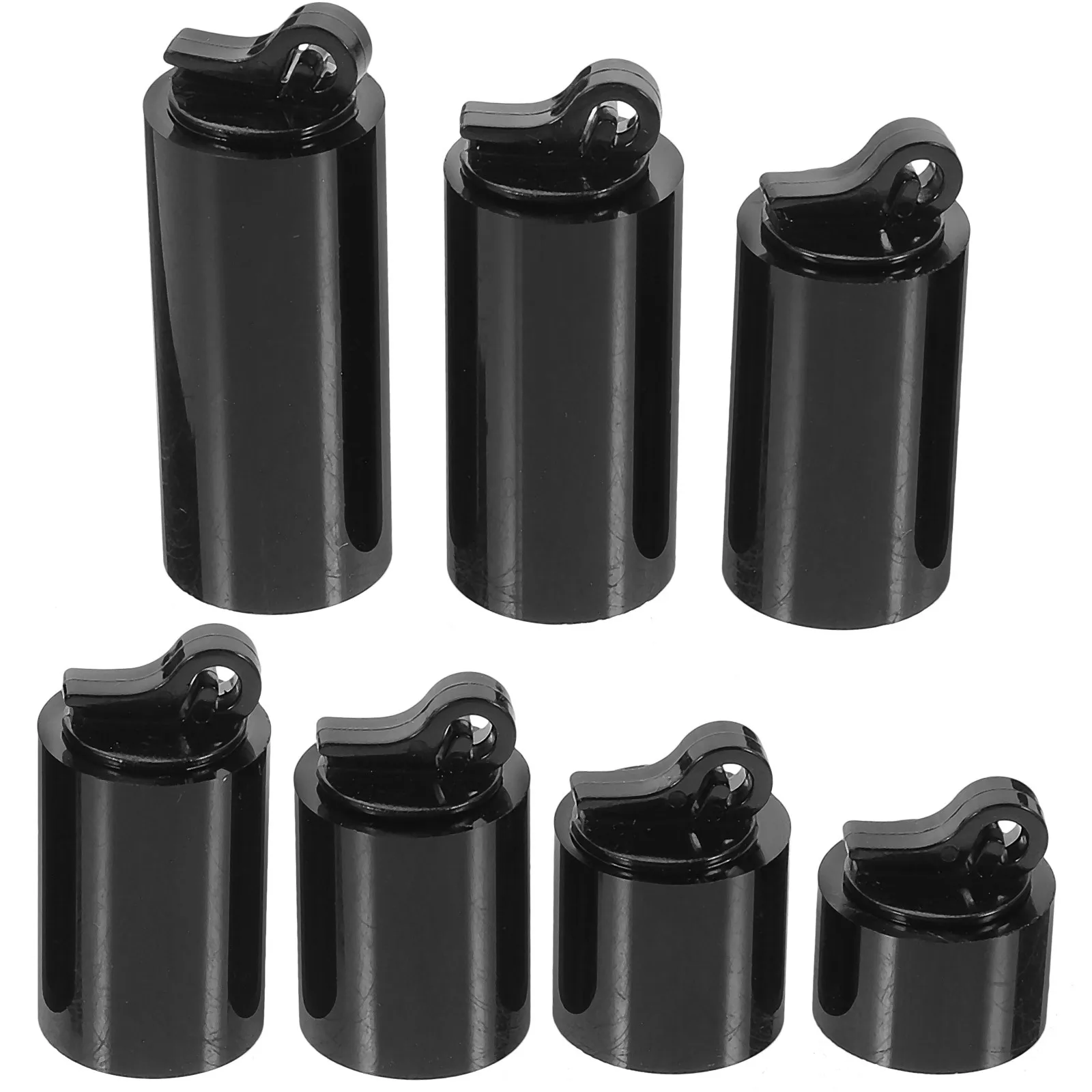 

1Set Acrylic Ring Holder Black Cylinder Display Stand Jewelry Organizer Storage for Desktop Showcase Acrylic Ring Holder