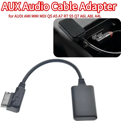 Cable auxiliar para MMI Cable de Audio Bluetooth 5,0 Cable adaptador de interfaz de música auxiliar para AUDI AMI MMI MDI Q5 A5 A7 R7 S5 Q7 A6L A8L A4L