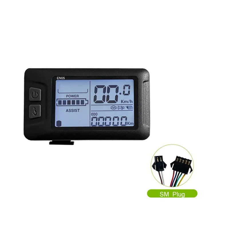 Ebike LCD-EN05 Display Control 24/36/48V Speedometer Wired SM Plug Bike