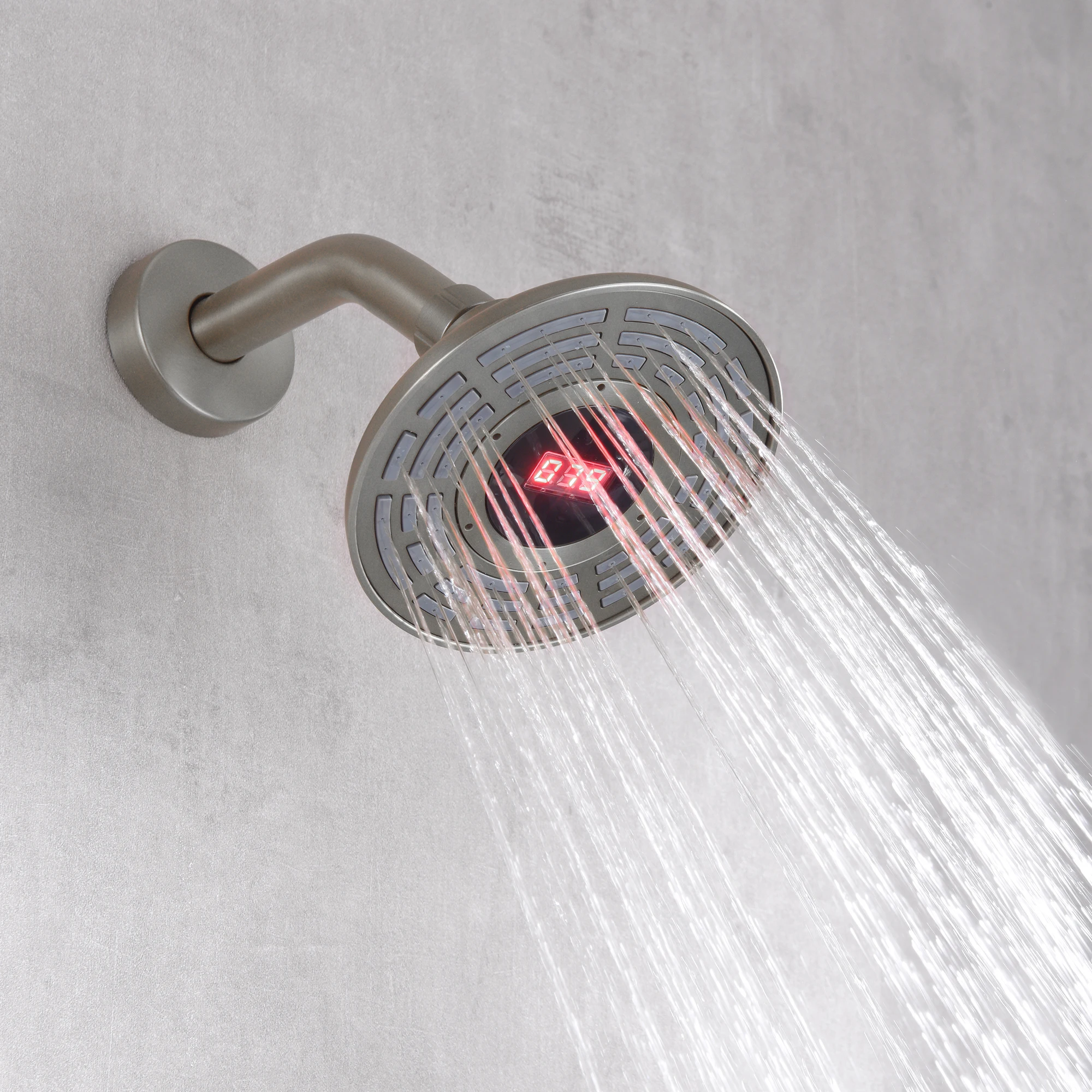 ثرموستاتي الحائط المطر الأمطار مربع دش صنبور لمعدات الحمام #3